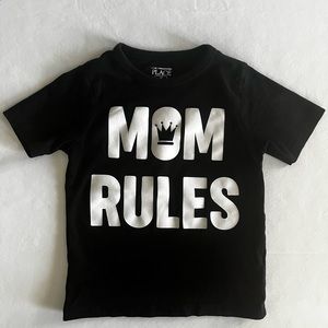 Child’s Place Mom Rules 3T Black T-shirt